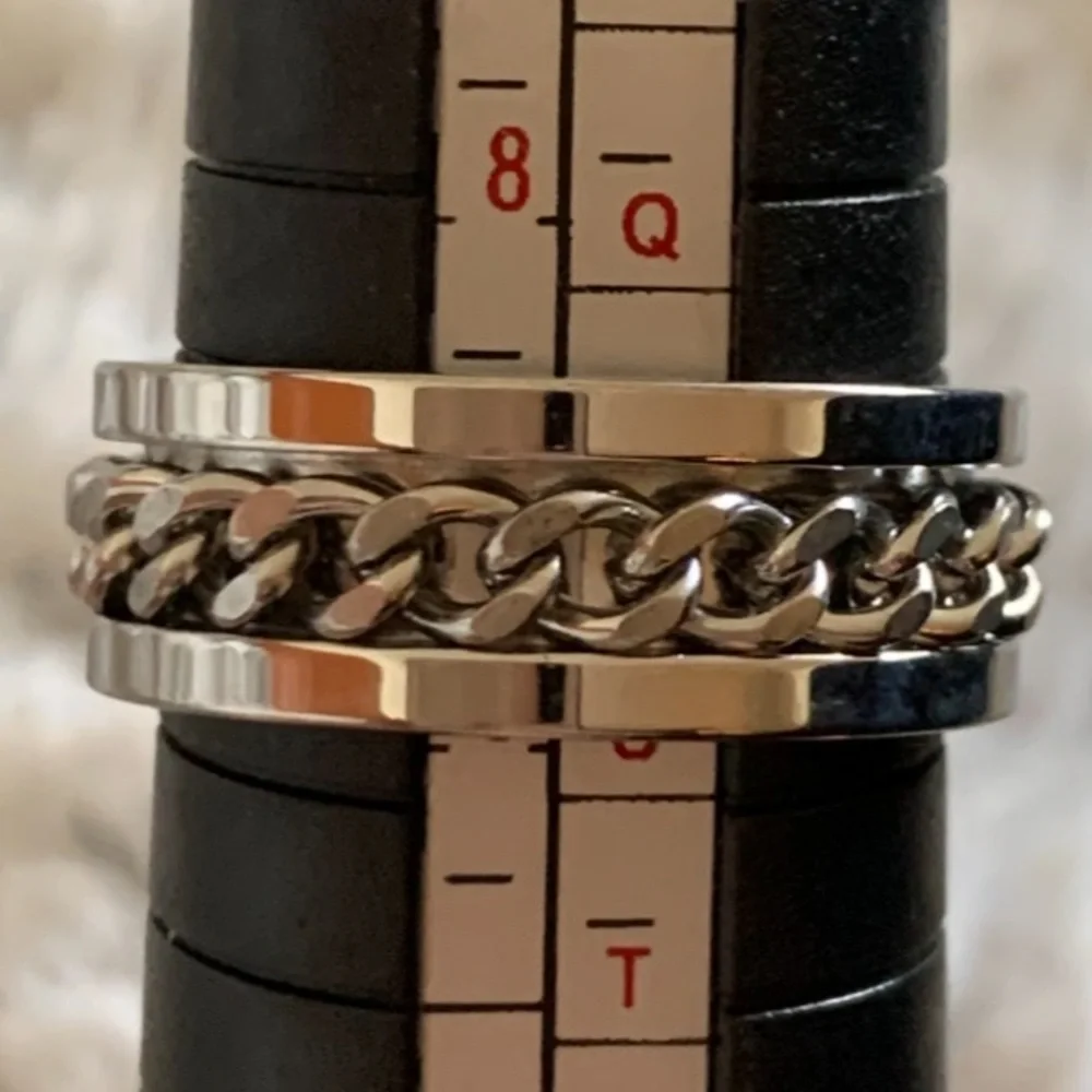 Spinner Chain Band Ring in Stainless Steel